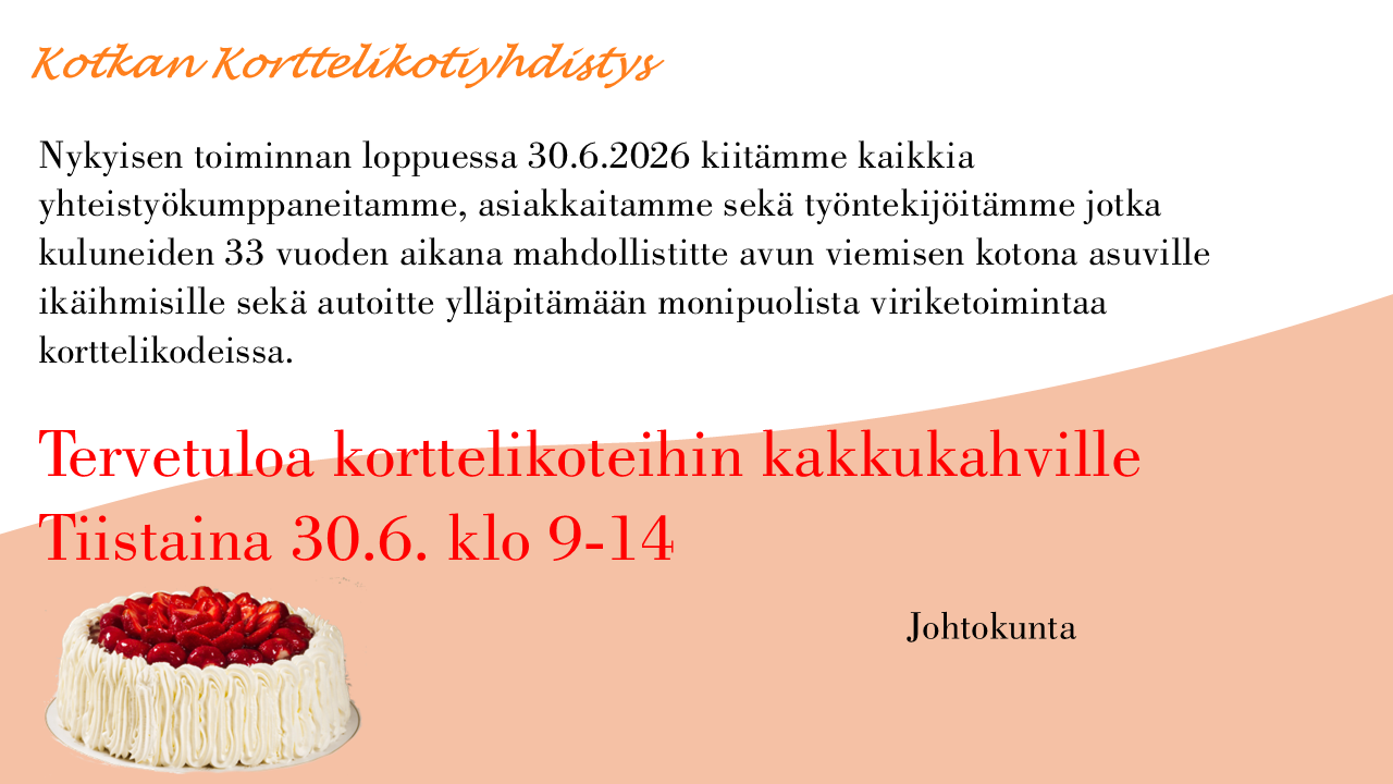 Toiminnan lopetusilmoitus